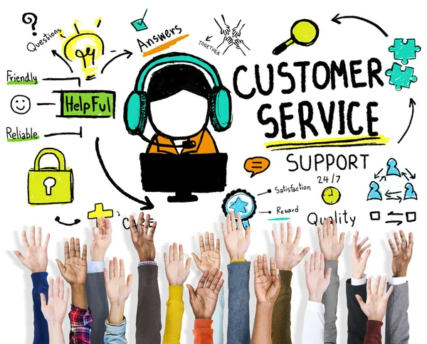 Hands Customer Service Support Concept — Stock Photo, Image