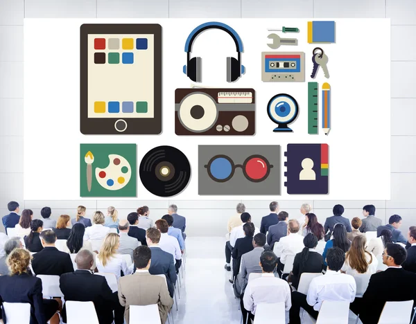 People at seminar about Media — Stock Photo, Image