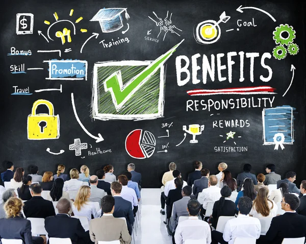 People at the seminar about Benefits — Stock Photo, Image