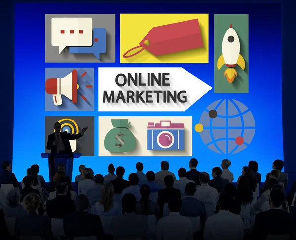 Persone al seminario sul marketing online — Foto Stock