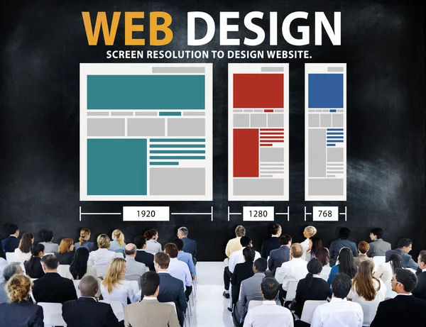 Mensen op seminar over Web Design — Stockfoto