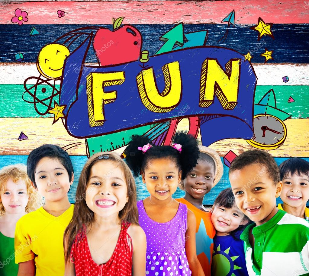Divertimento e bambini del mondo — Foto Stock