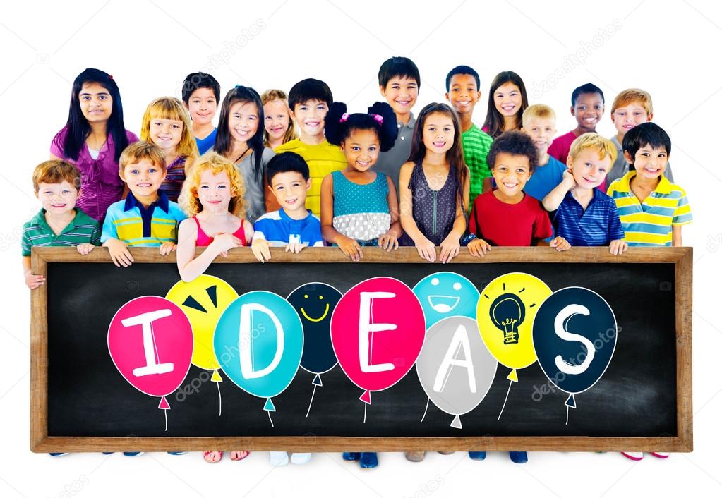 concept of ideas with group of children