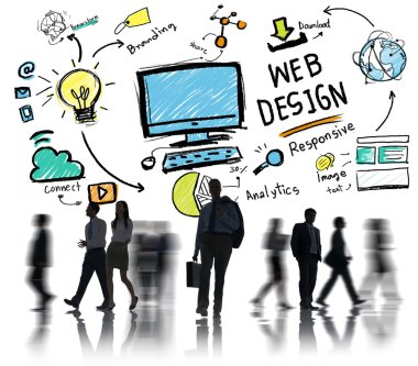 iş insanlar ve webdesign kavramı