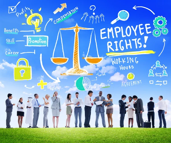 Verschiedene Menschen und Arbeitnehmerrechte — Stockfoto
