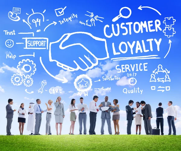 Lojalność klientów, usługi wsparcia i opieki — Zdjęcie stockowe