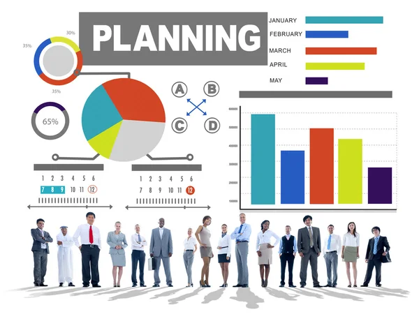 Pessoas de negócios com conceito de planejamento — Fotografia de Stock