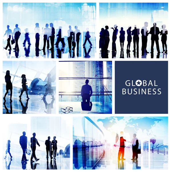 Aperto de mão pessoas de negócios globais — Fotografia de Stock