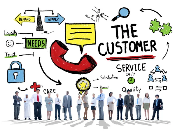 People and The Customer Service Concept — Stock Photo, Image