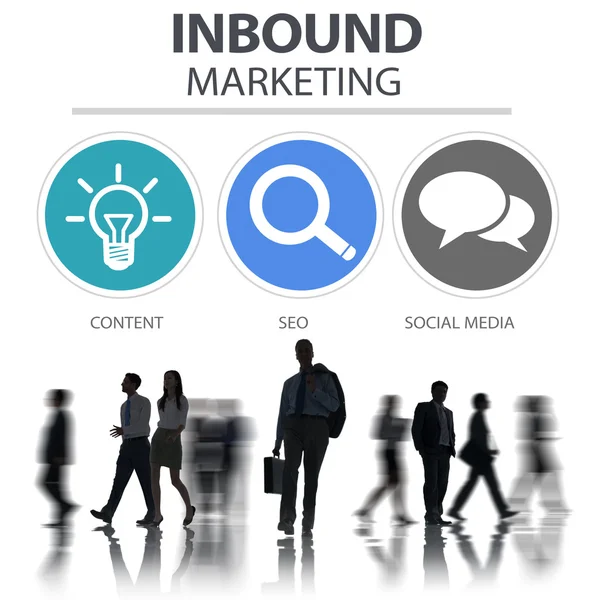 Menschen und Inbound-Marketing-Konzept — Stockfoto