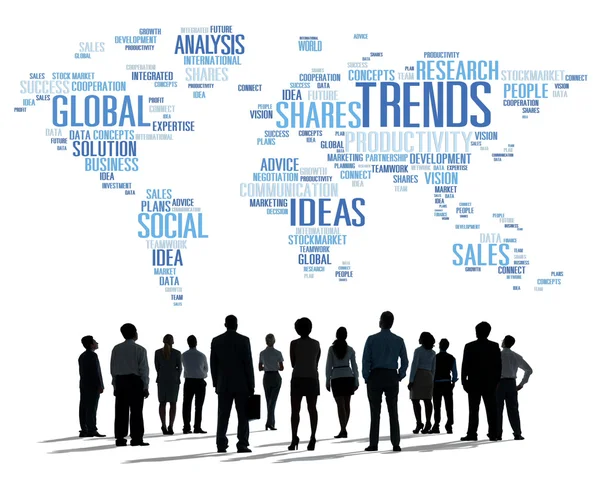 Trends, World Map, Marketing and Ideas, Social Style — Stock Photo, Image