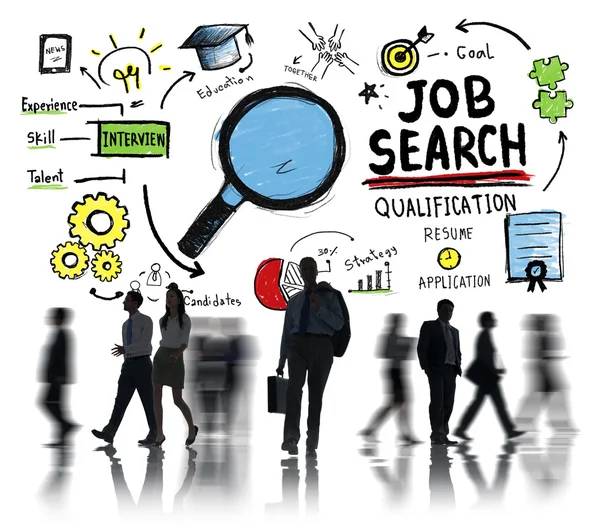 Επιχειρηματίας καριέρα κατεύθυνση, αναζήτηση εργασίας — Φωτογραφία Αρχείου