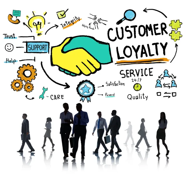 Loyaliteit van de klant, Service en ondersteuning en zorg — Stockfoto