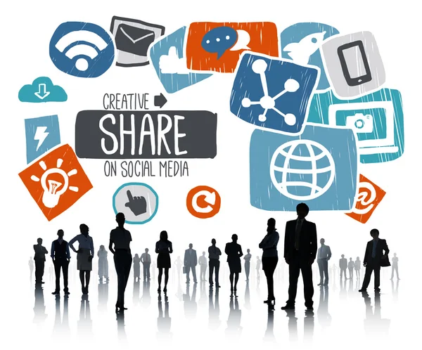 Diverse people and Share Concept — Stock Photo, Image