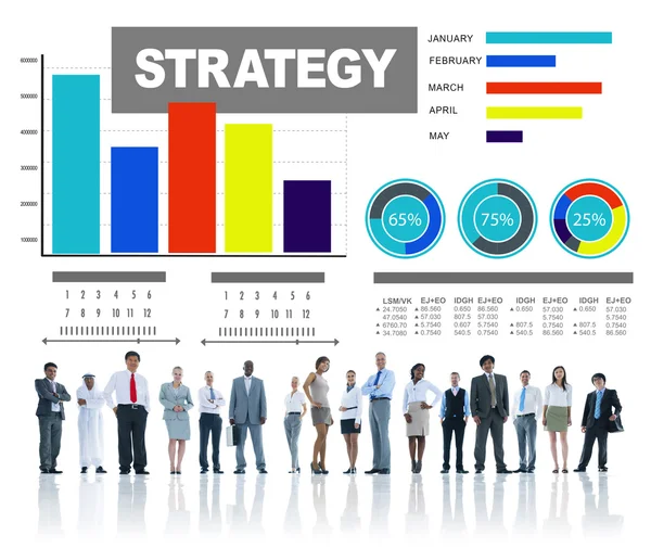 Data plánu strategie, Marketing řešení — Stock fotografie