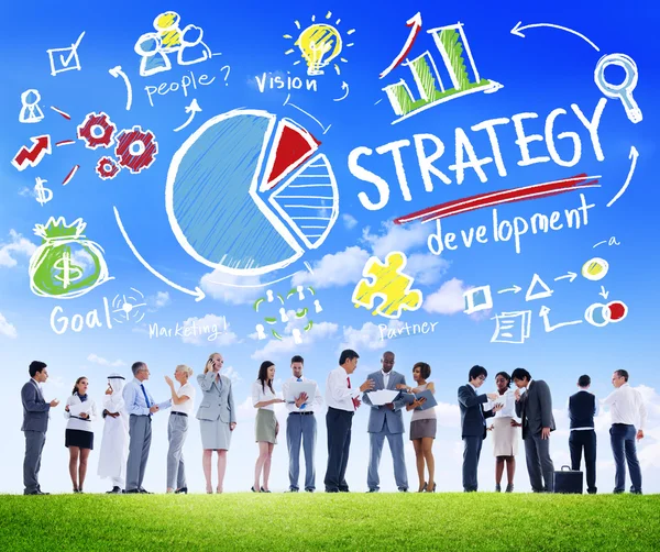 사업가들과 전략 개념 — 스톡 사진