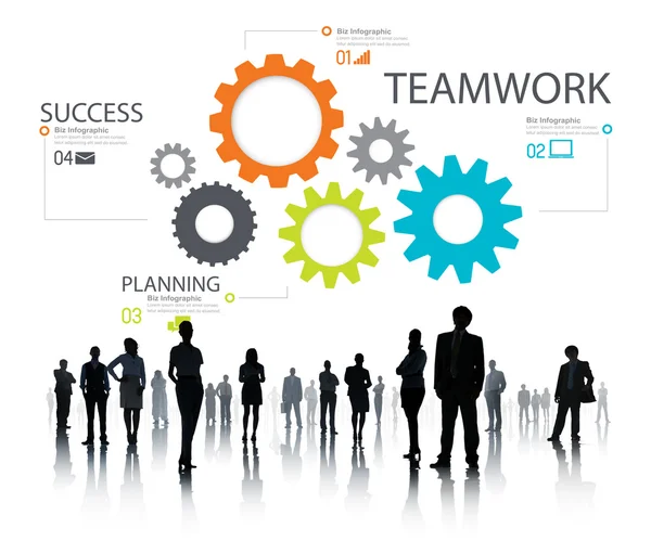 Teamwork, Groupof  Gears, Partnership and Cooperation — Stock Photo, Image