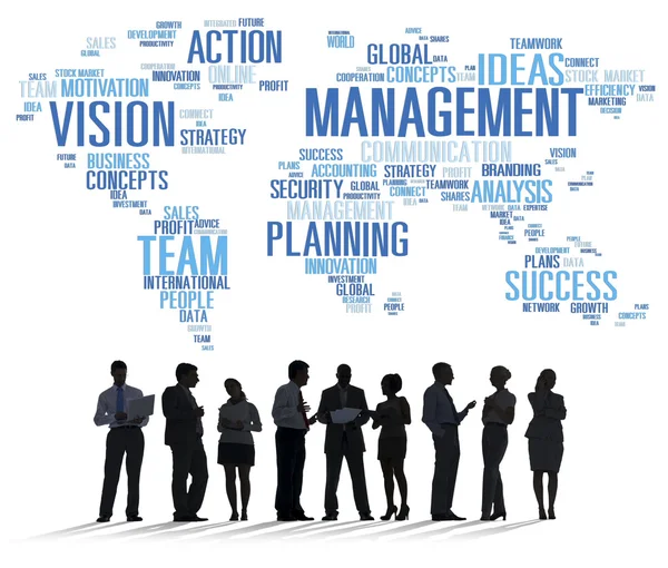 Global Management,Training, Vision, World Map — Stock Photo, Image