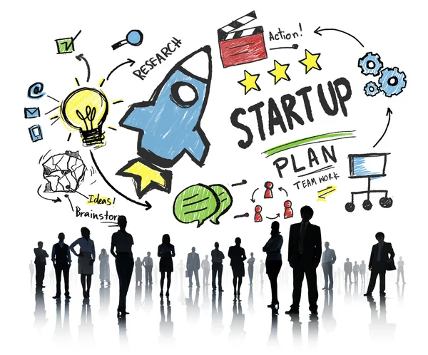 Empresários e Start Up Concept — Fotografia de Stock