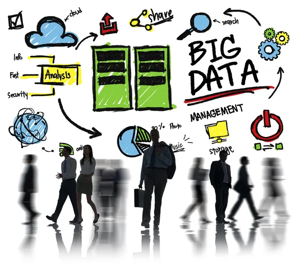 Business folk, Big Data Management ockupation — Stockfoto