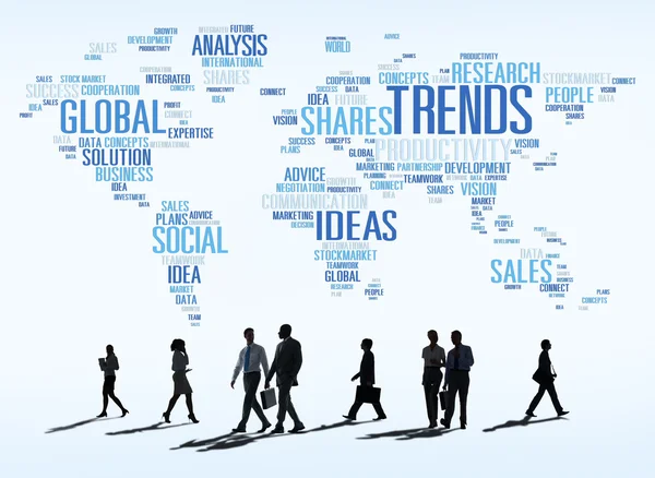 Tendencias, Mapa del Mundo, Marketing e Ideas, Estilo Social —  Fotos de Stock