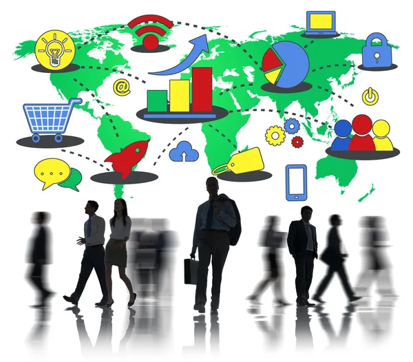 Marketing, Global Business groei, commerciële Media — Stockfoto