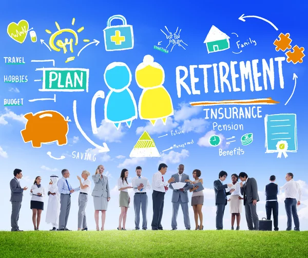 Mensen en pensioen bedrijfsconcept — Stockfoto