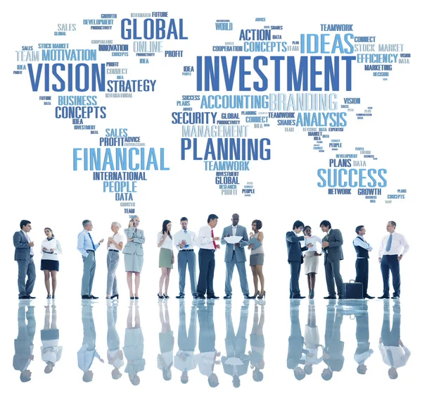 Investeringen wereldwijde business winst banking begroting concept — Stockfoto