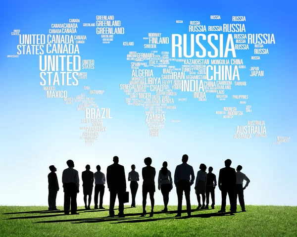 Diverse Menschen Und Russland Globale Welt Internationale Länder Globalisierungskonzept — Stockfoto