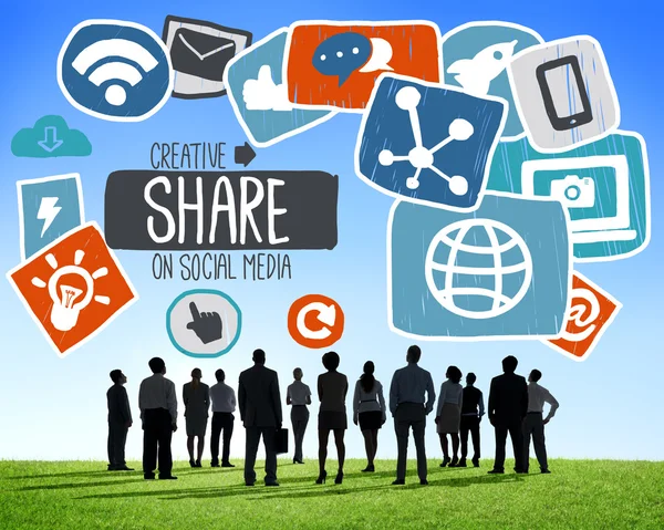 Diverse people and Share Concept — Stock Photo, Image