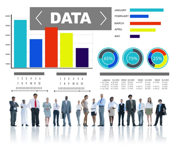 Analisi dei dati, grafici, modelli di prestazioni — Foto Stock