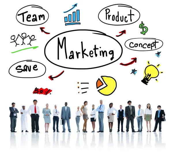 Diverses personnes et concept de marketing — Photo