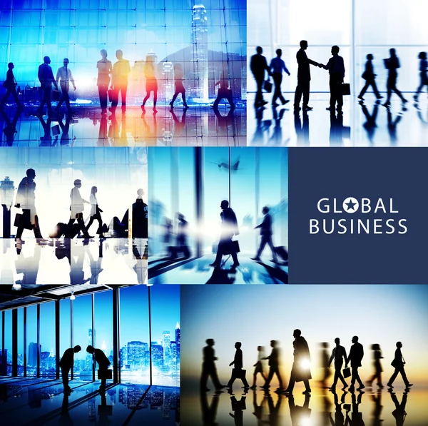 Global Business mensen, handdruk, vergadering en communicatie — Stockfoto