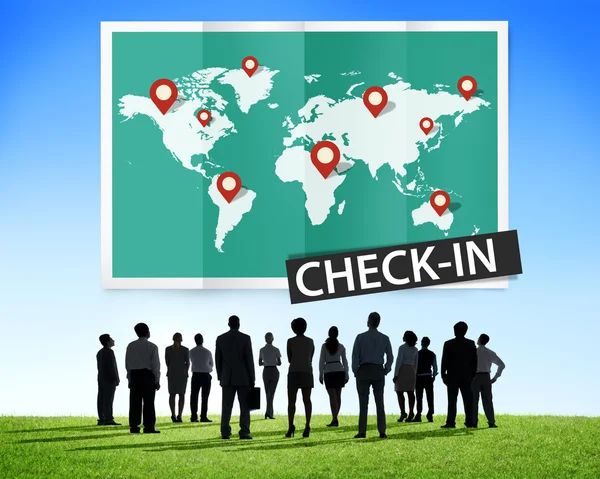 Diverse people and Check In Concept — Stock Photo, Image