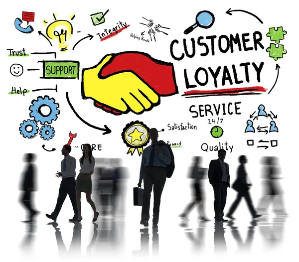 Лояльность клиентов, сервисная поддержка и забота — стоковое фото