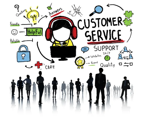 Insanlar ve müşteri hizmet anlayışı — Stok fotoğraf