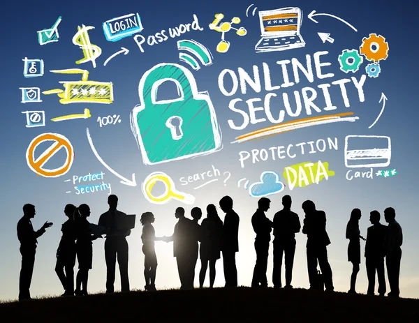 Business people and Online Security — Stock Photo, Image