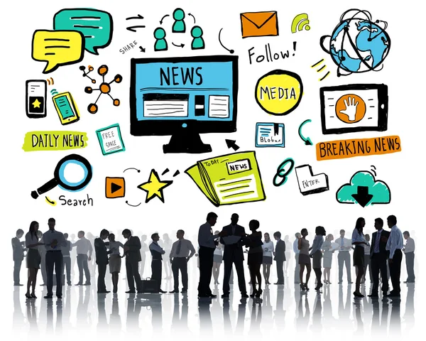 Business people and News Breaking Concept — Stock Photo, Image