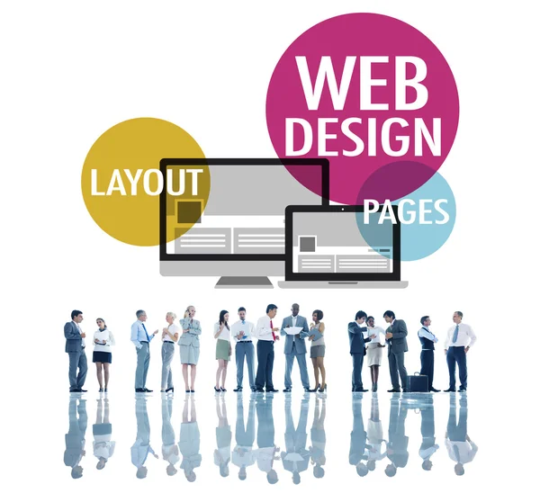 Les gens et le concept de Web Design — Photo