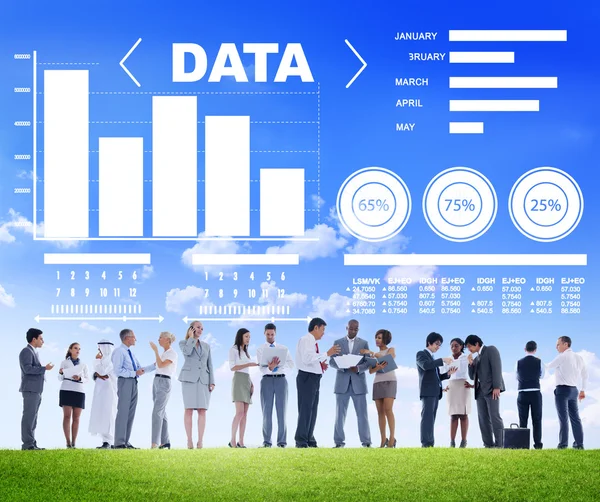 Data analyser, diagram, prestanda mönster och statistik — Stockfoto