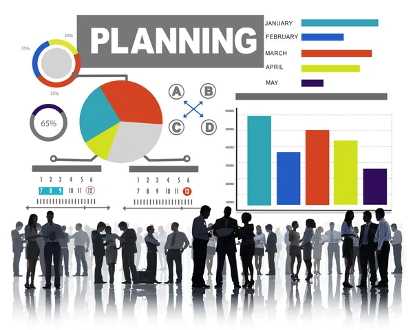 Geschäftsleute mit Planung — Stockfoto
