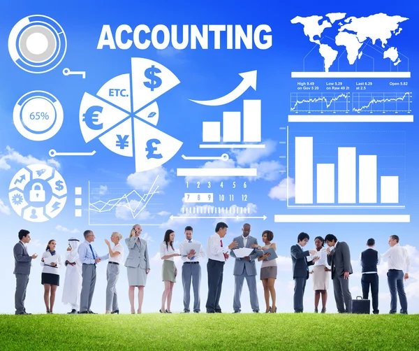 Accounting, analyse, Banking, bedrijfseconomie — Stockfoto