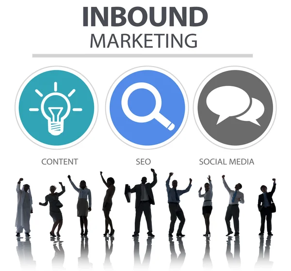 Menschen und Inbound-Marketing-Konzept — Stockfoto