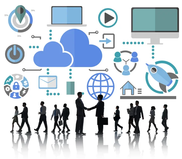 Big Data, Condivisione online, Comunicazione globale — Foto Stock