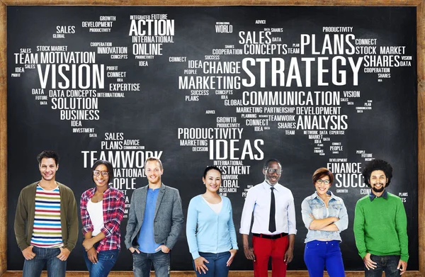 Diverse people and Strategy — Stock Photo, Image