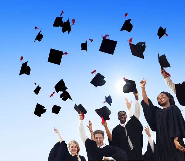 Celebração dos Estudantes Graduação, Conceito de Educação — Fotografia de Stock