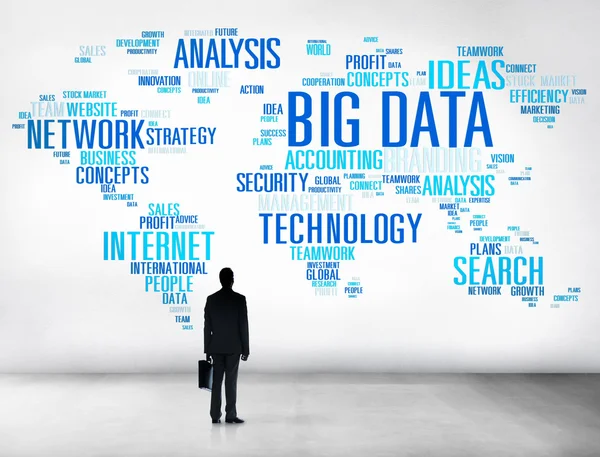 Empresário e Armazenamento de Big Data — Fotografia de Stock