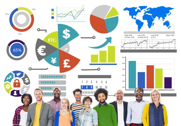 Diverse people and Finance Accounting Concept — Stock Photo, Image