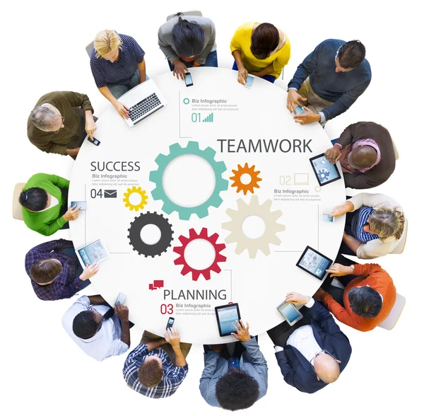 Diverse mensen rond het concept "Teamwork" — Stockfoto