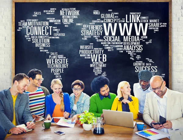 Social Media Conexão à Internet Comunicações Globais — Fotografia de Stock